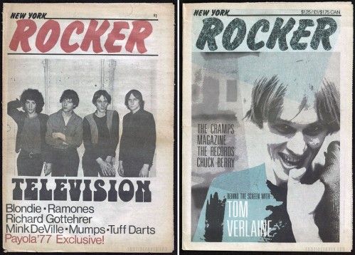 New York Rocker magazines with Tom Verlaine on the cover.